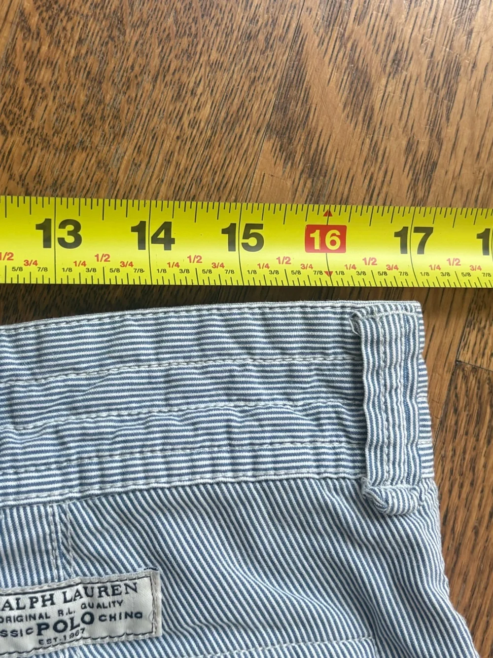 Polo Ralph Lauren 34x10 Striped Cargo Shorts Cotton Beach Preppy Casual Chino